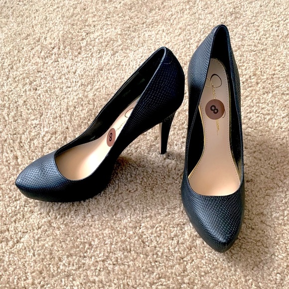 ✨JESSICA SIMPSON✨ONYX BLACK SEXY HEELS - Picture 8 of 11